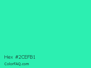 Hex #2cefb1 Color Image