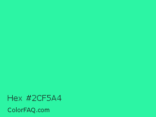 Hex #2cf5a4 Color Image