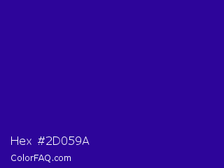 Hex #2d059a Color Image