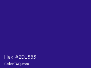 Hex #2d1585 Color Image