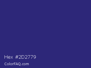 Hex #2d2779 Color Image