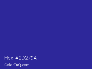Hex #2d279a Color Image