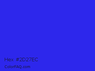 Hex #2d27ec Color Image