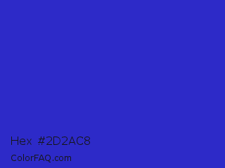 Hex #2d2ac8 Color Image