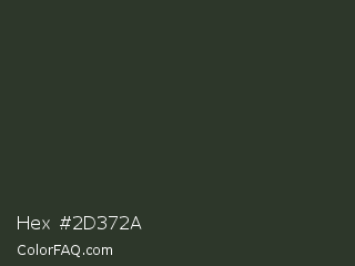 Hex #2d372a Color Image