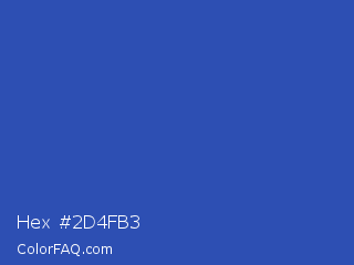 Hex #2d4fb3 Color Image