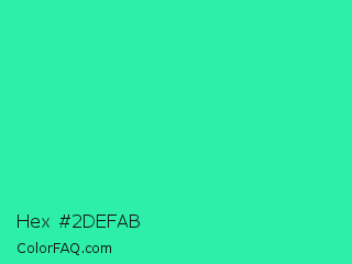 Hex #2defab Color Image