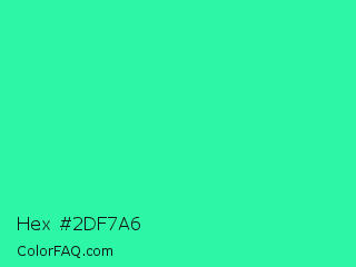 Hex #2df7a6 Color Image