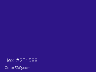 Hex #2e1588 Color Image