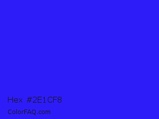 Hex #2e1cf8 Color Image