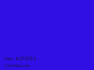 Hex #2f0fe4 Color Image