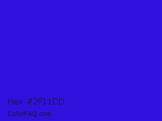Hex #2f11dd Color Image