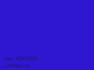 Hex #2f16d0 Color Image