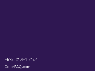 Hex #2f1752 Color Image