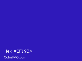 Hex #2f19ba Color Image