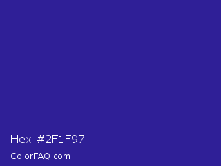 Hex #2f1f97 Color Image