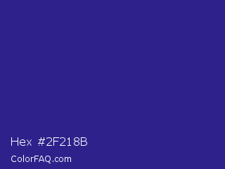 Hex #2f218b Color Image