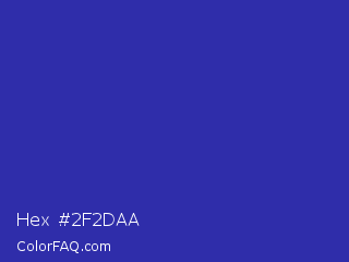 Hex #2f2daa Color Image