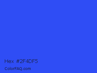 Hex #2f4df5 Color Image