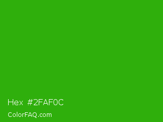 Hex #2faf0c Color Image