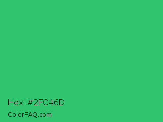 Hex #2fc46d Color Image