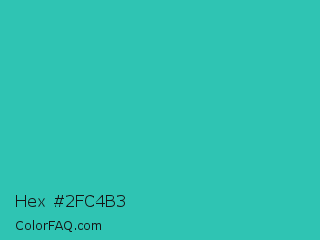 Hex #2fc4b3 Color Image