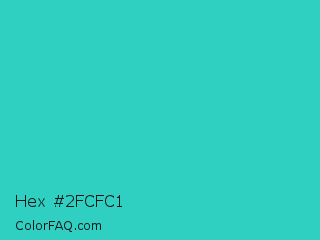Hex #2fcfc1 Color Image