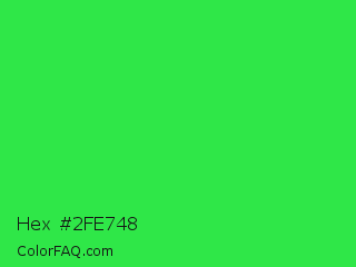 Hex #2fe748 Color Image