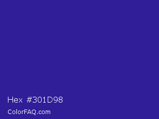 Hex #301d98 Color Image