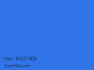 Hex #3074e8 Color Image