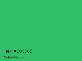 Hex #30c065 Color Image