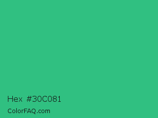 Hex #30c081 Color Image