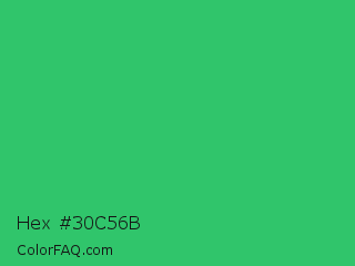 Hex #30c56b Color Image