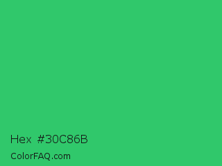 Hex #30c86b Color Image