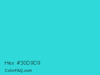 Hex #30d9d9 Color Image