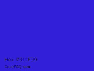 Hex #311fd9 Color Image