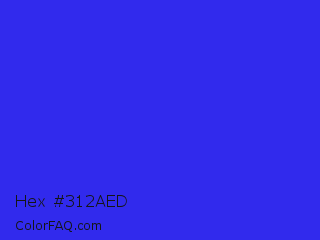Hex #312aed Color Image