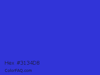 Hex #3134d8 Color Image