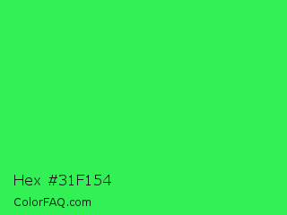 Hex #31f154 Color Image