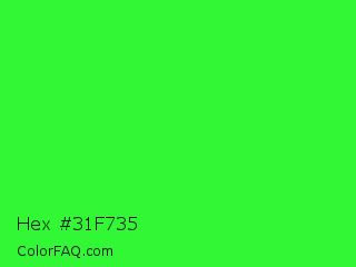 Hex #31f735 Color Image