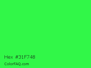 Hex #31f748 Color Image