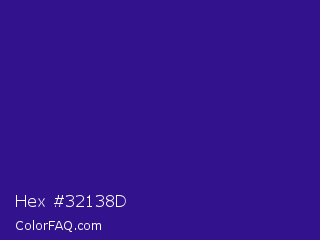 Hex #32138d Color Image