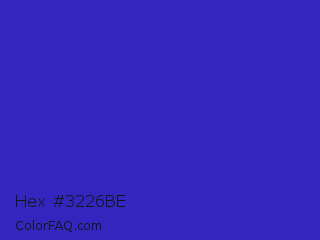 Hex #3226be Color Image