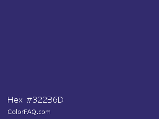 Hex #322b6d Color Image