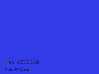 Hex #323be8 Color Image