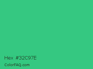 Hex #32c97e Color Image