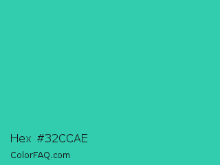 Hex #32ccae Color Image