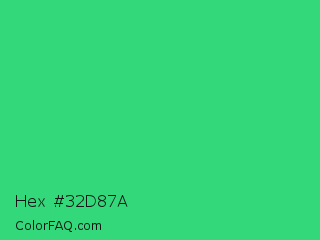 Hex #32d87a Color Image