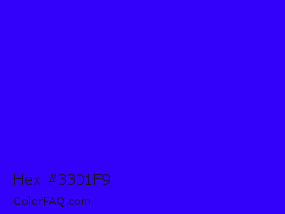 Hex #3301f9 Color Image