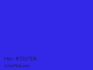 Hex #3327e8 Color Image